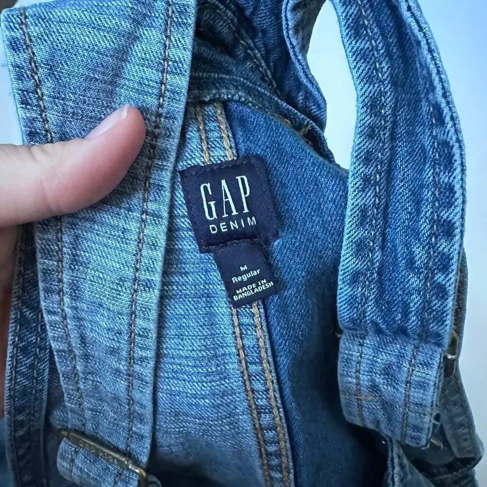 Gap Denim Overalls Shortalls - Medium Wash - Size Medium